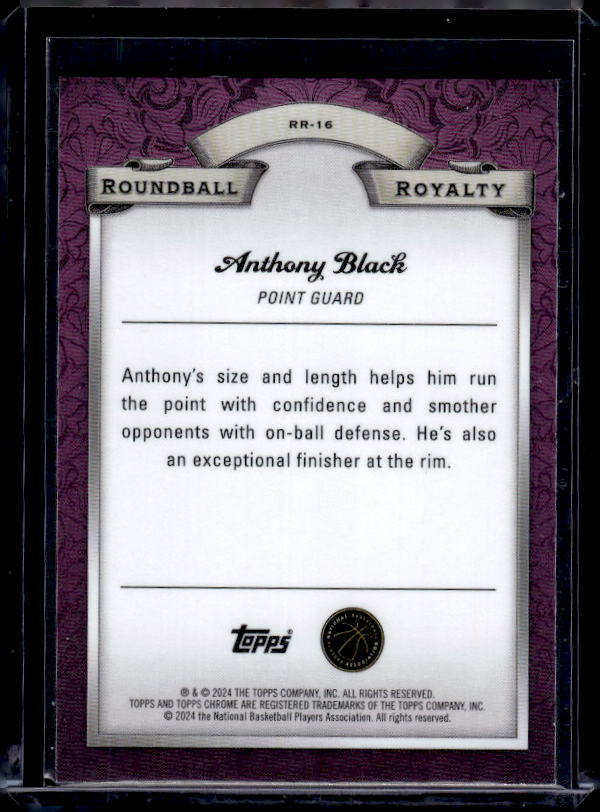 2023-24 Topps Chrome #RR-16 Anthony Black Roundball Royalty