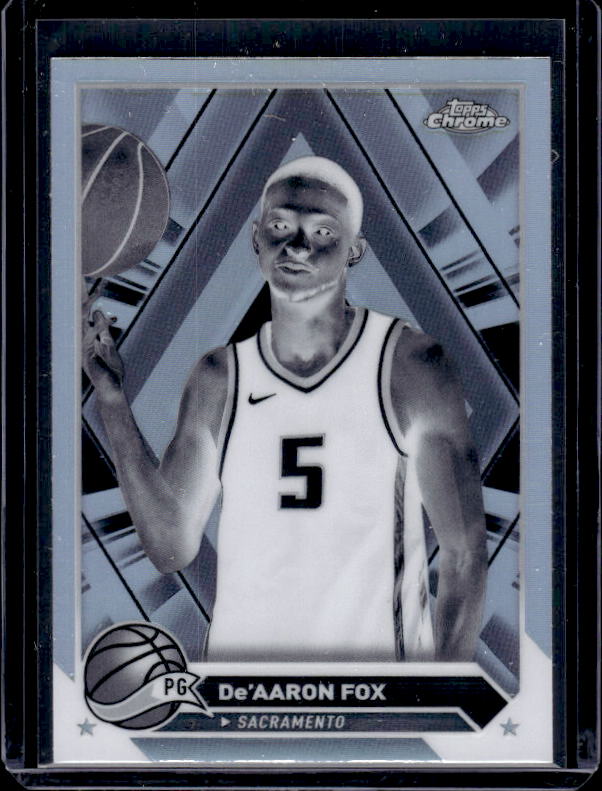 2023-24 Topps Chrome #117 De'Aaron Fox Negative Refractors
