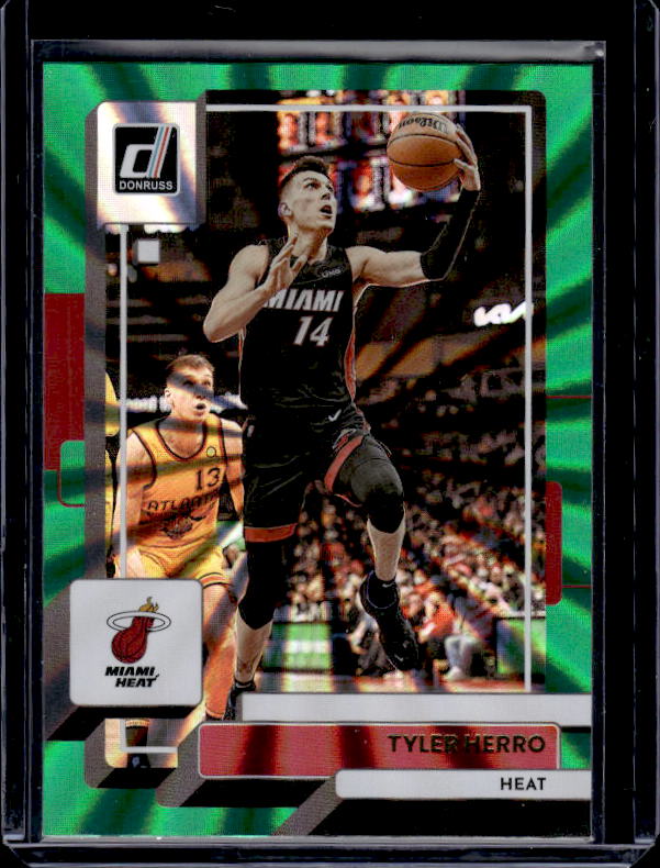 2022-23 Donruss #75 Tyler Herro Holo Laser Green