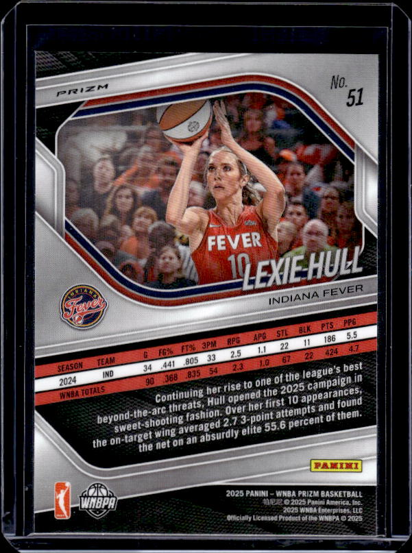 2025 Panini Prizm WNBA #51 Lexie Hull Blue Velocity Prizms
