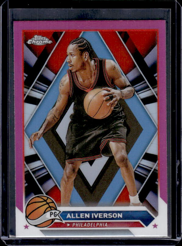 2023-24 Topps Chrome #66 Allen Iverson Magenta Refractors