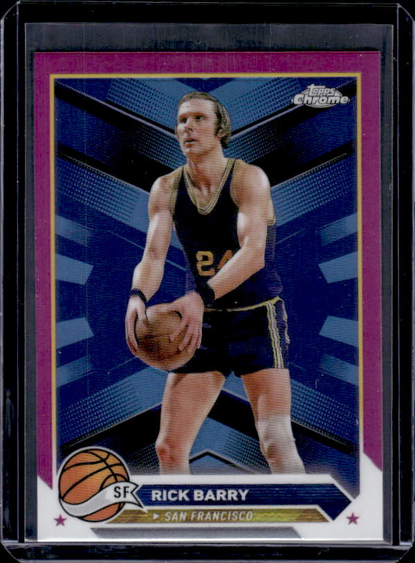 2023-24 Topps Chrome #193 Rick Barry Magenta Refractors