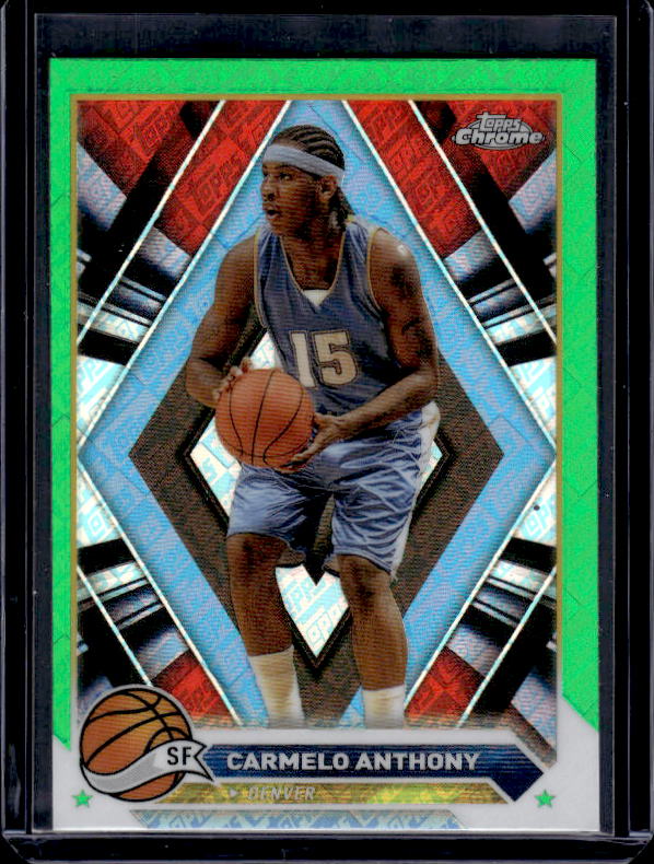 2023-24 Topps Chrome #27 Carmelo Anthony Green Logo Refractors