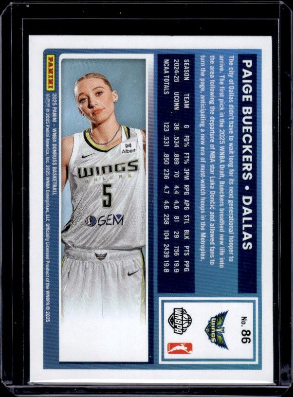 2025 Donruss WNBA #86 Paige Bueckers Holo