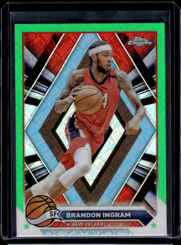 2023-24 Topps Chrome #150 Brandon Ingram Green Logo Refractors