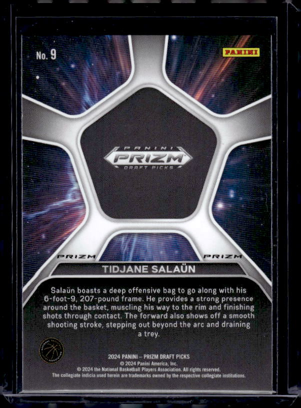 2024 Panini Prizm Draft Picks #9 Tidjane Salaun Deep Space Prizms Silver