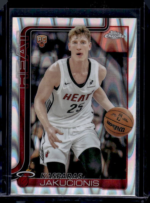 2025-26 Topps Chrome #270 Kasparas Jakučionis RayWave Refractor