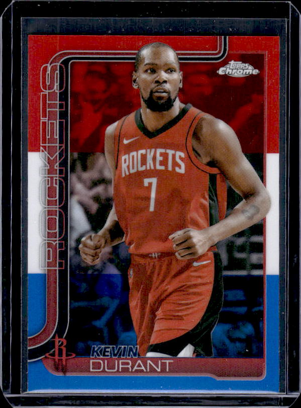 2025-26 Topps Chrome #155 Kevin Durant Red White and Blue Refractor