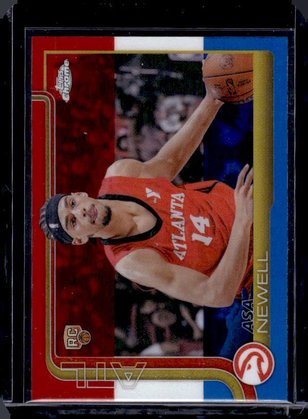 2025-26 Topps Chrome #273 Asa Newell Red White and Blue Refractor