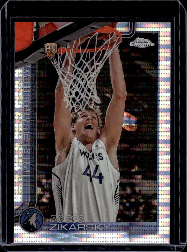 2025-26 Topps Chrome #296 Rocco Zikarsky Pulsar Refractor