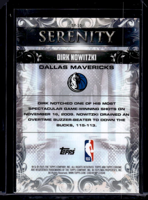 2025-26 Topps Chrome #SY-10 Dirk Nowitzki Serenity