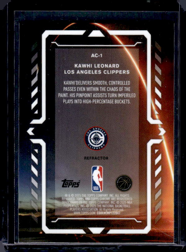 2025-26 Topps Chrome #AC-1 Kawhi Leonard Activators Refractor