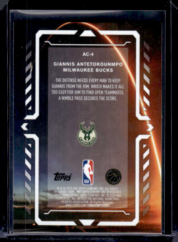 2025-26 Topps Chrome #AC-4 Giannis Antetokounmpo Activators
