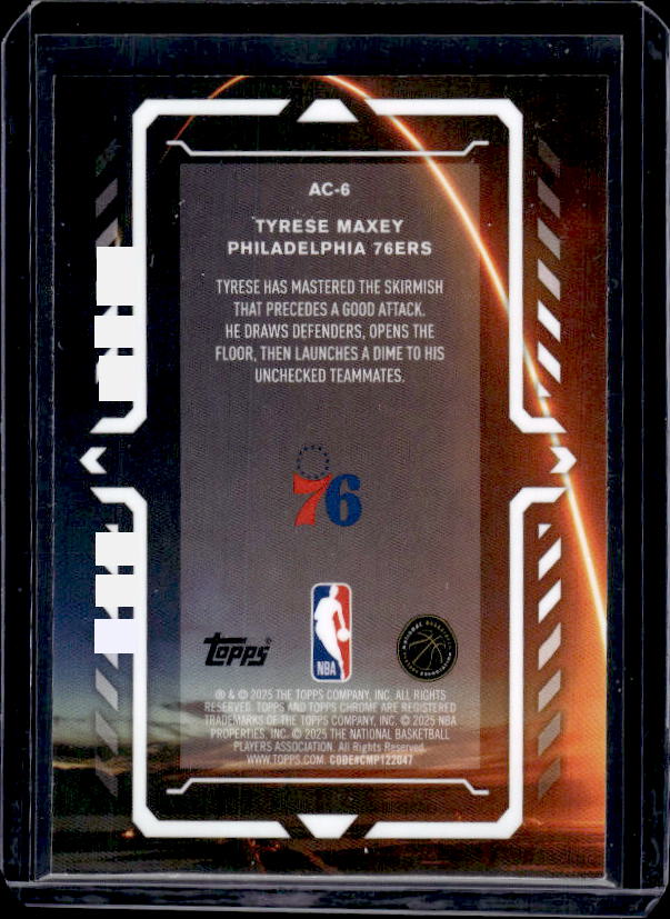 2025-26 Topps Chrome #AC-6 Tyrese Maxey Activators