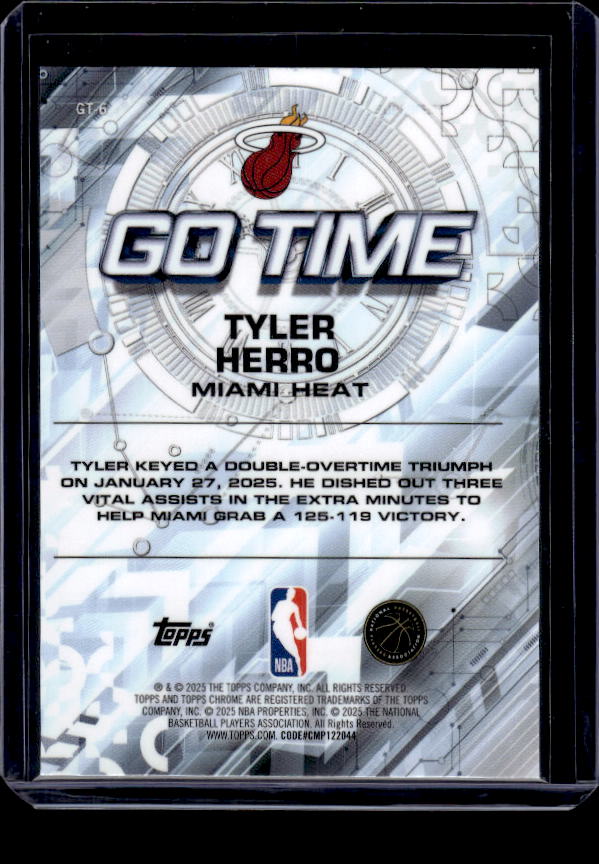2025-26 Topps Chrome #GT-6 Tyler Herro Go Time