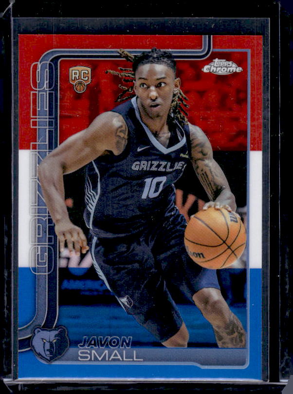 2025-26 Topps Chrome #299 Javon Small Red White and Blue Refractor