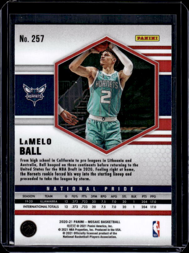 2020-21 Panini Mosaic #257 LaMelo Ball