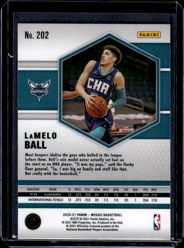 2020-21 Panini Mosaic #202 LaMelo Ball