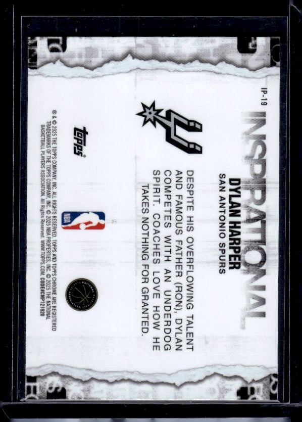 2025-26 Topps Chrome #IP-19 Dylan Harper Inspirational