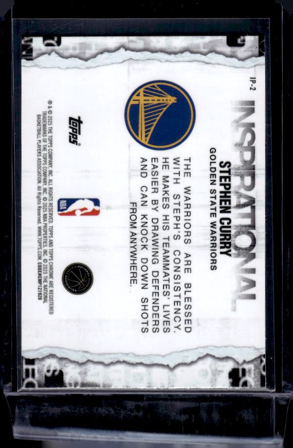 2025-26 Topps Chrome #IP-2 Stephen Curry Inspirational Refractor