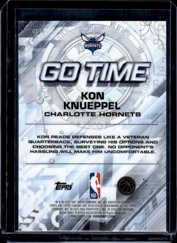 2025-26 Topps Chrome #GT-19 Kon Knueppel Go Time