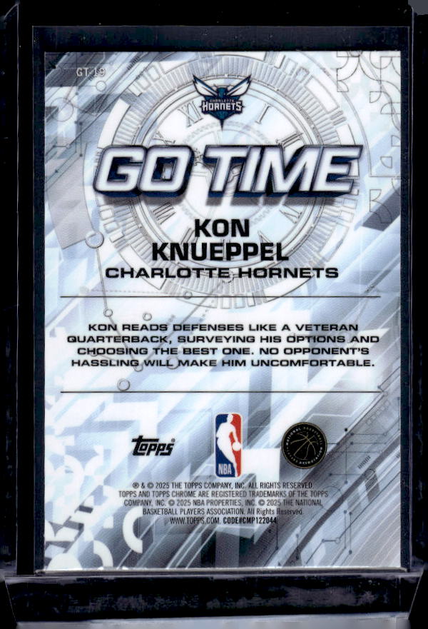 2025-26 Topps Chrome #GT-19 Kon Knueppel Go Time