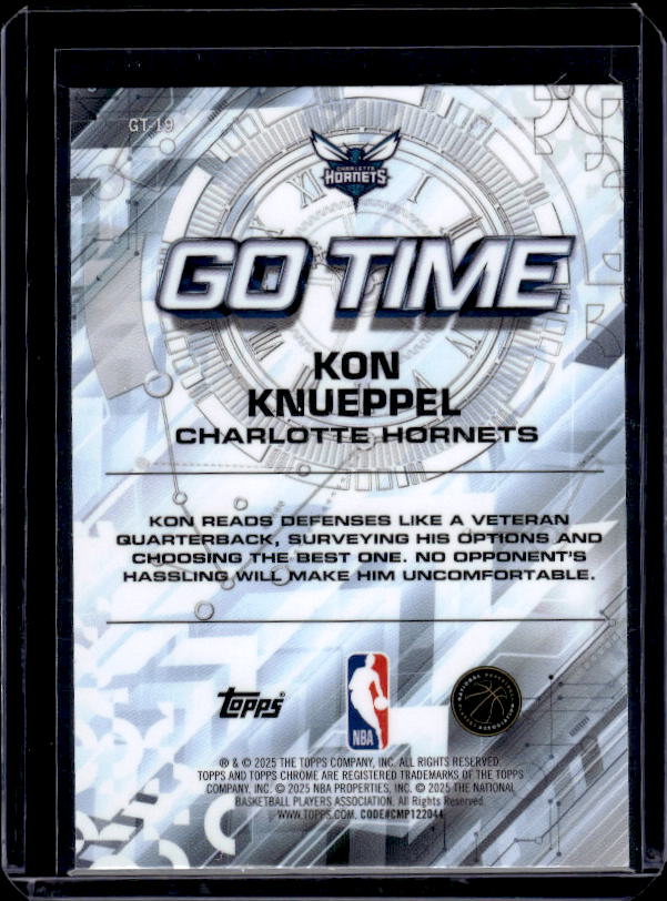 2025-26 Topps Chrome #GT-19 Kon Knueppel Go Time