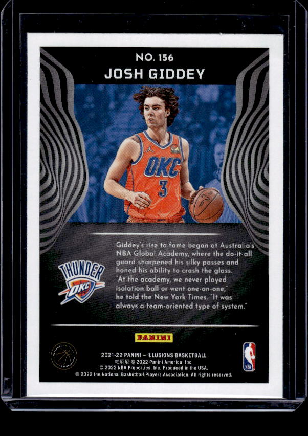 2021-22 Panini Illusions #156 Josh Giddey