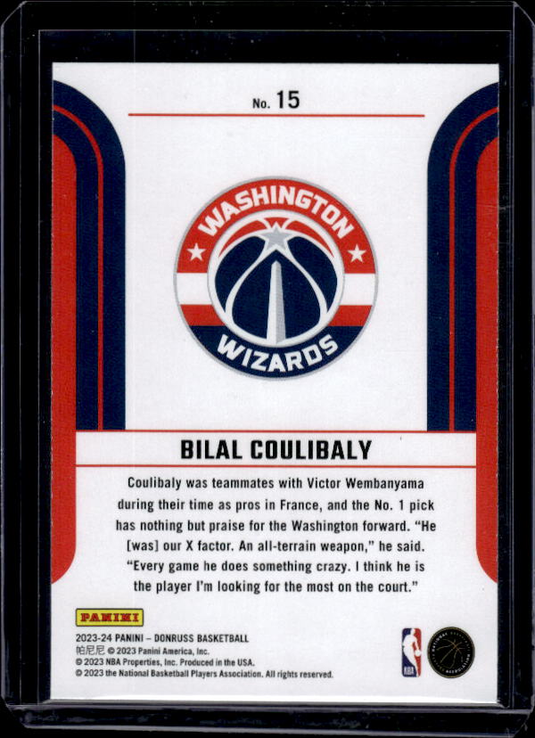 2023-24 Donruss #15 Bilal Coulibaly Franchise Features