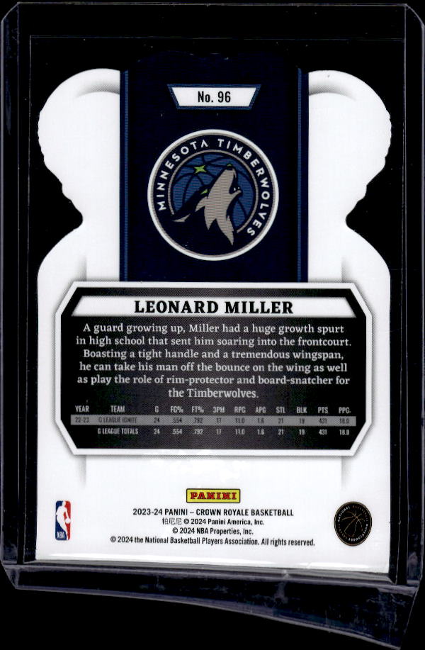 2023-24 Panini Crown Royale #96 Leonard Miller