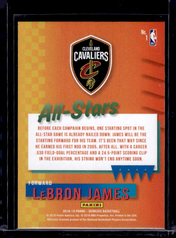 2018-19 Donruss #1 LeBron James All-Stars
