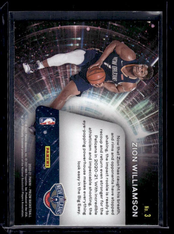 2020-21 Panini Prizm #3 Zion Williamson Sophomore Stars