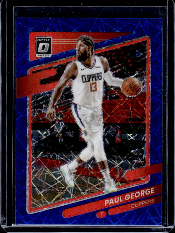 2021-22 Donruss Optic #10 Paul George Blue Velocity