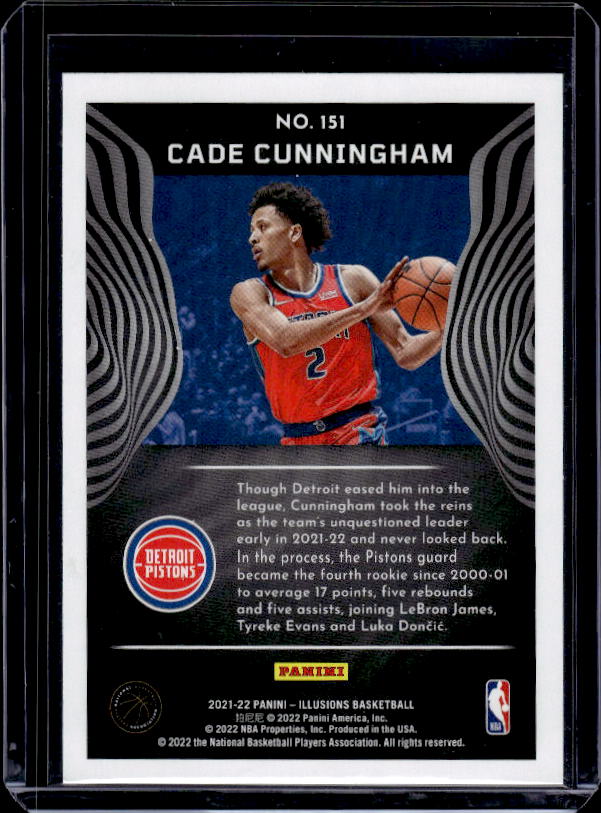 2021-22 Panini Illusions #151 Cade Cunningham Orange