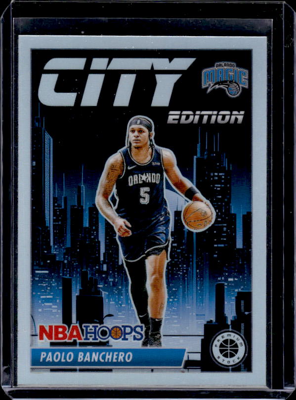 2023-24 Hoops Premium Stock #10 Paolo Banchero City Edition Silver Prizm