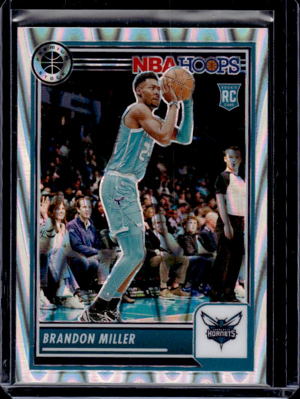 2023-24 Hoops Premium Stock #245 Brandon Miller Seismic Prizm