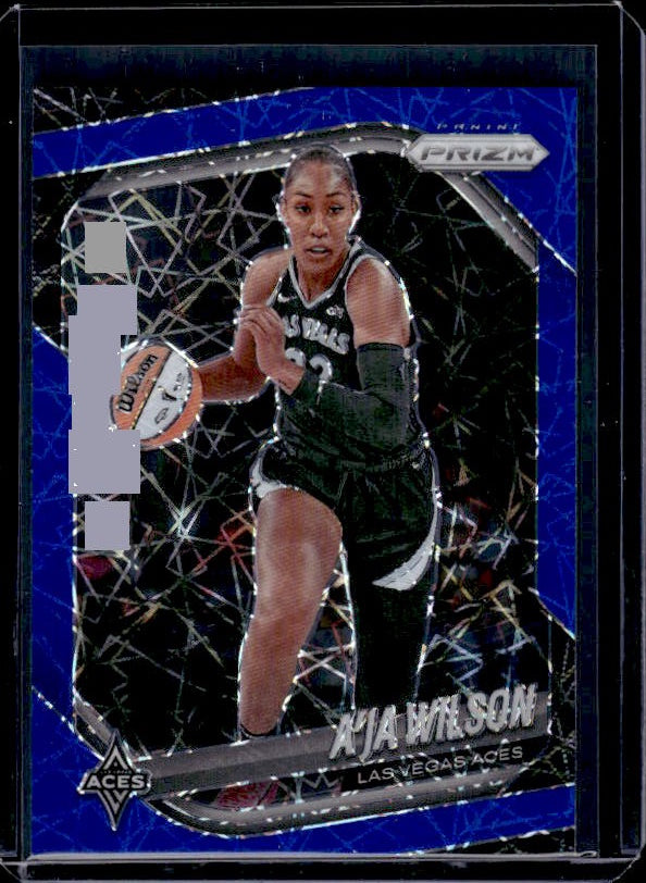 2025 Panini Prizm WNBA #76 A’ja Wilson Blue Velocity Prizms