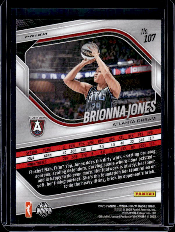2025 Panini Prizm WNBA #107 Brionna Jones Blue Velocity Prizms