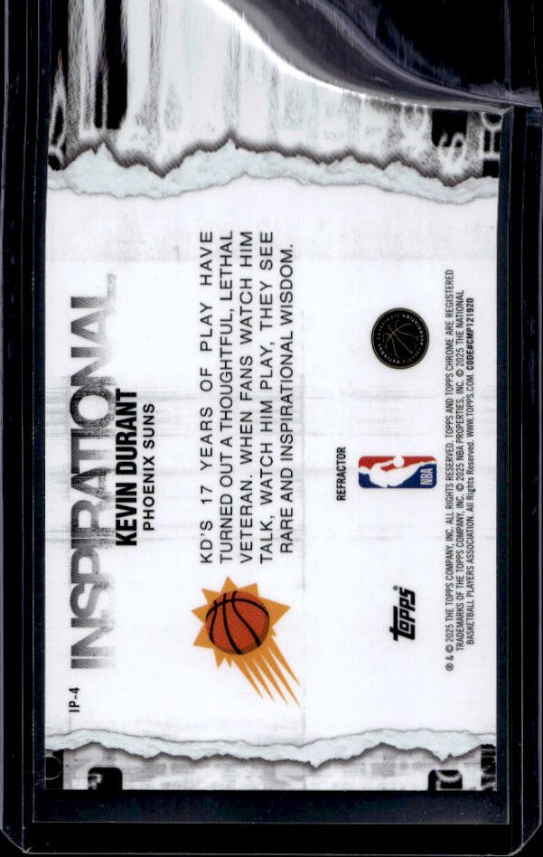 2025-26 Topps Chrome #IP-4 Kevin Durant Inspirational Refractor