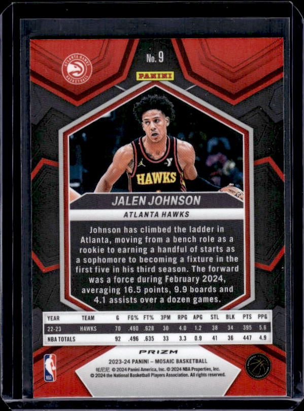 2023-24 Panini Mosaic #9 Jalen Johnson Green