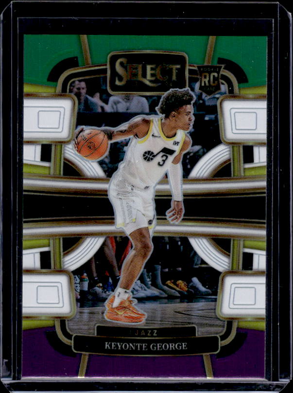 2023-24 Panini Select #75 Keyonte George Green White Purple Prizms