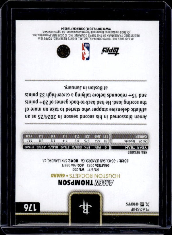 2025-26 Topps #176 Amen Thompson Blackout