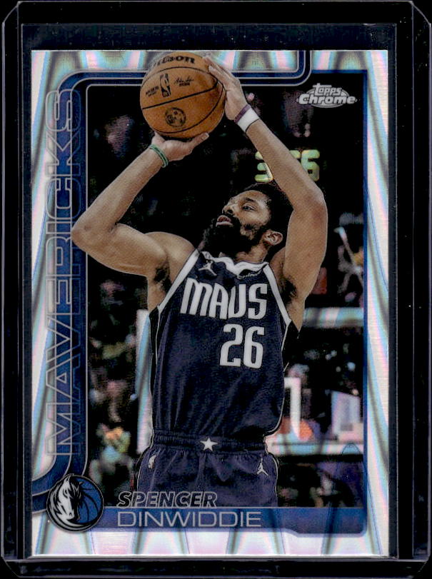 2025-26 Topps Chrome #13 Spencer Dinwiddie RayWave Refractor