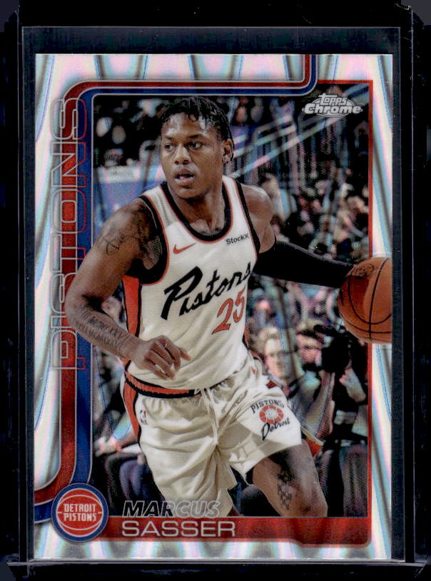 2025-26 Topps Chrome #35 Marcus Sasser RayWave Refractor