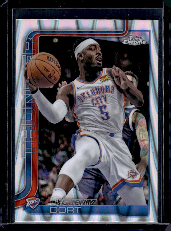 2025-26 Topps Chrome #177 Luguentz Dort RayWave Refractor