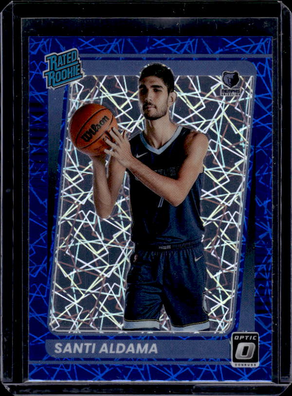 2021-22 Donruss Optic #176 Santi Aldama Blue Velocity