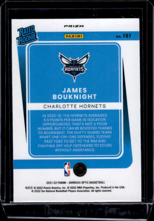 2021-22 Donruss Optic #151 James Bouknight Rated Rookies Checkerboard