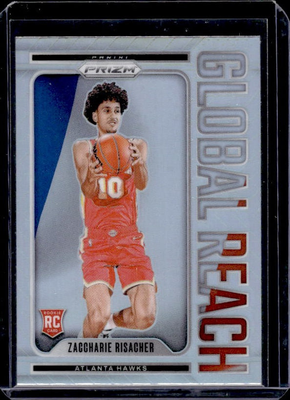 2024-25 Panini Prizm #7 Zaccharie Risacher Global Reach Prizms Silver