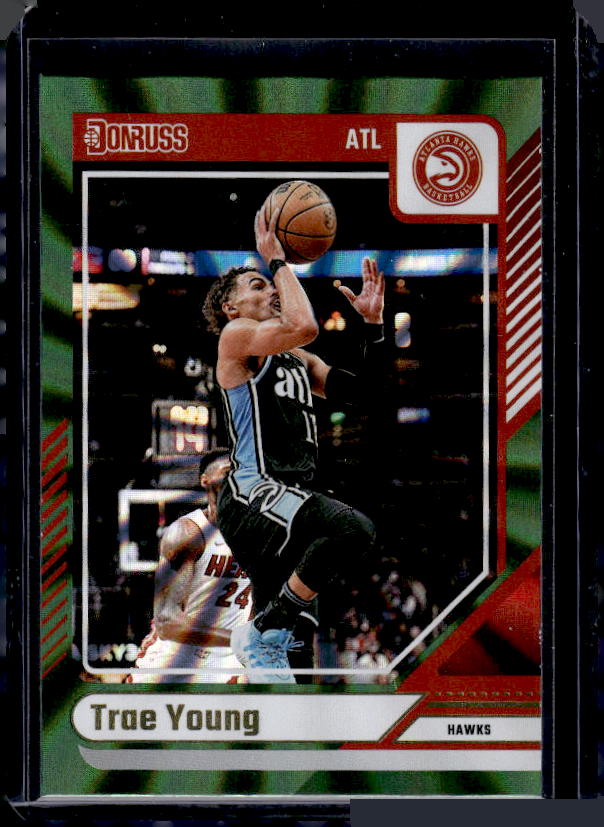 2024-25 Donruss #93 Trae Young Holo Green Laser
