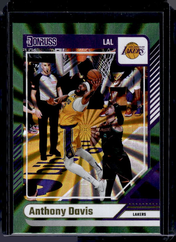 2024-25 Donruss #3 Anthony Davis Holo Green Laser